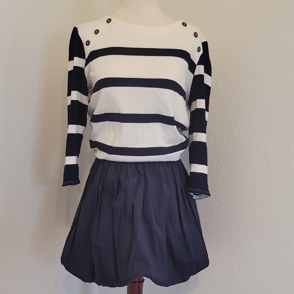Calvin Klein Dark Blue Pleated Mini Skirt - Picture 4 of 4
